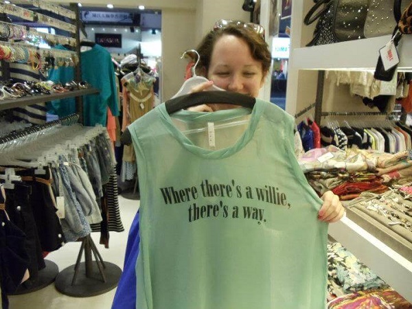 Badly translated t-shirt in Hong Kong