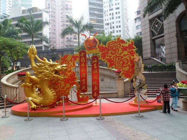 Chinese New Year dragon in Sheung Wan Hong Kong