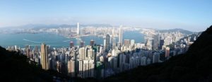 View of the Hong Kong skyline from the Peak