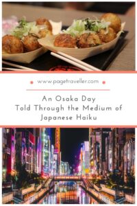 an osaka day told through the medium of japanese haiku pin