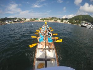 Dragon Boat Team getting ready to paddle