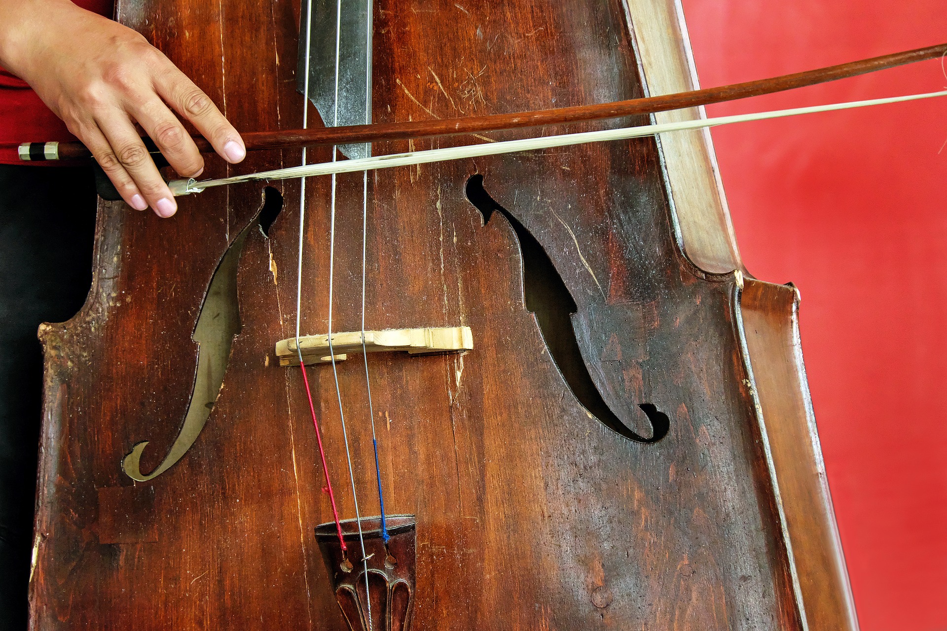 Here I am without a cello