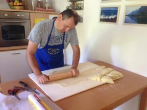 making pizza in italy