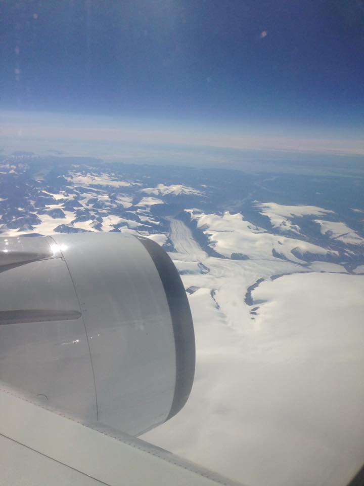 canada from a plane window