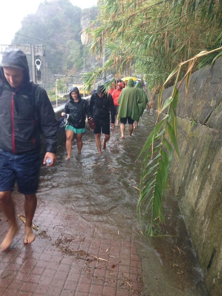 rain at the cinque terre