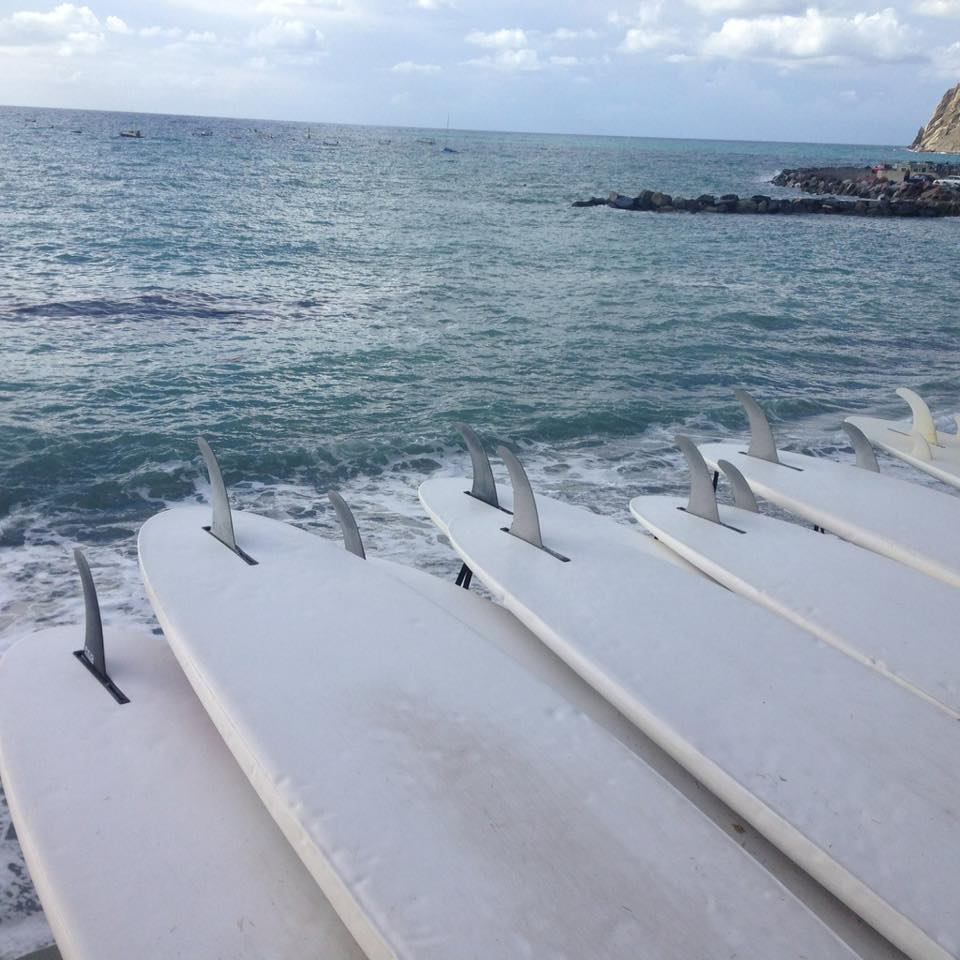surf boards at Monterosso