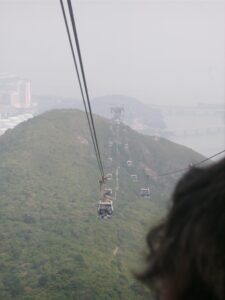View of the cable cars