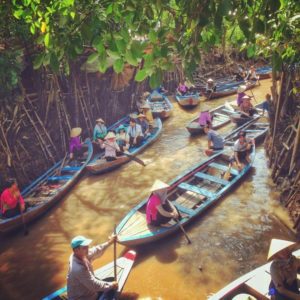 Boats on the Mekong Delta, Vietnam