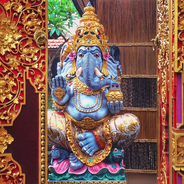 Ganesh statue at a Hindu temple in Ubud, Bali, Indonesia