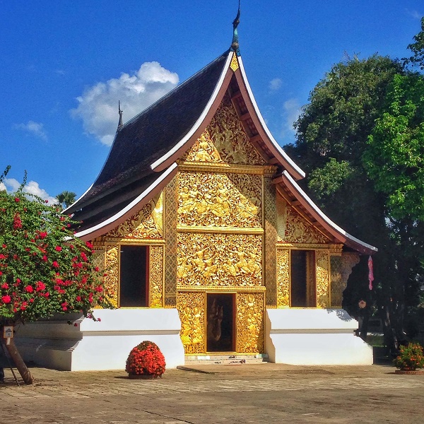 Gold temple at Wat Xieng Thong in Luang Prabang, Laos