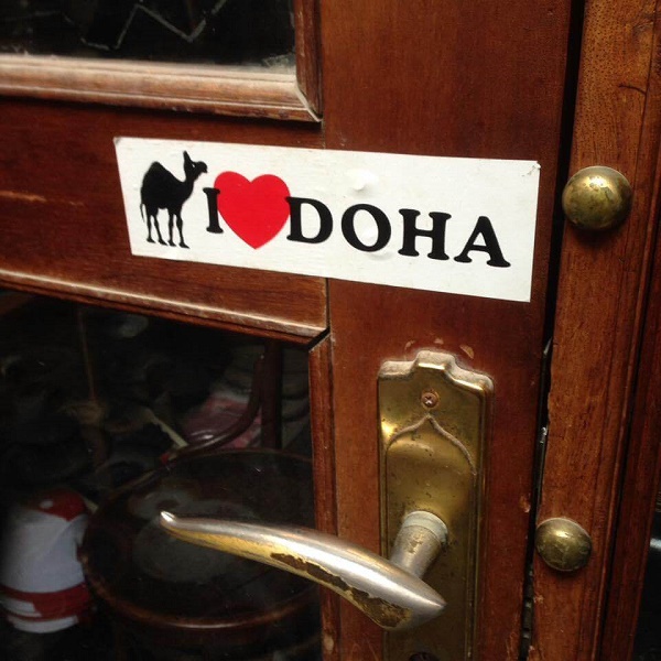 I Love Doha sign with camel