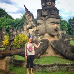 Statues at Buddha Park in Vientiane, Laos