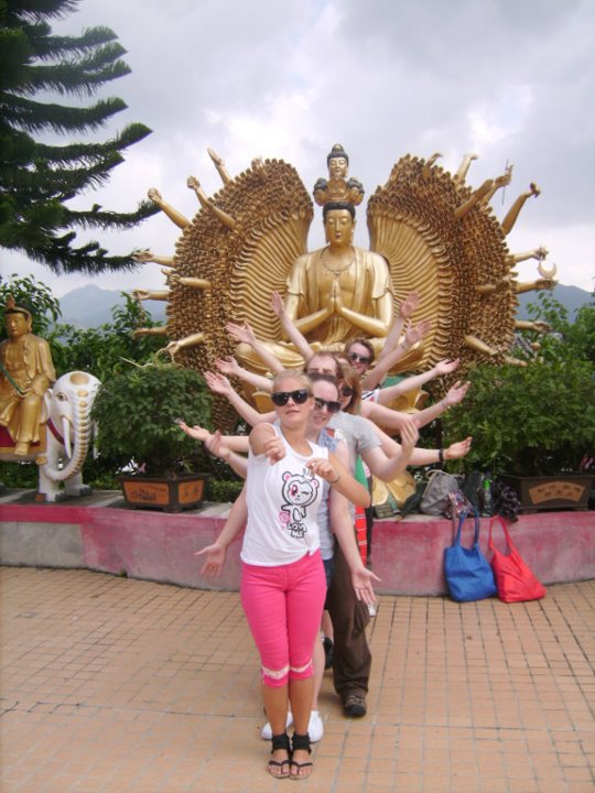 people at the ten thousand buddhas monastery