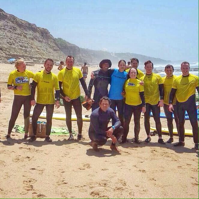surfing class in ericeira