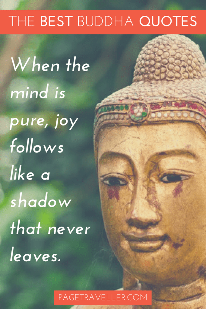 Buddha Quote Happiness - Gold Statue
