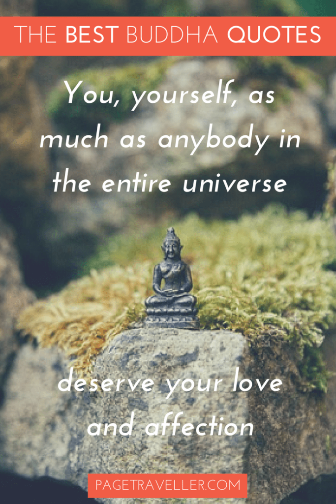 Buddha Quote Love - Figure on Rock