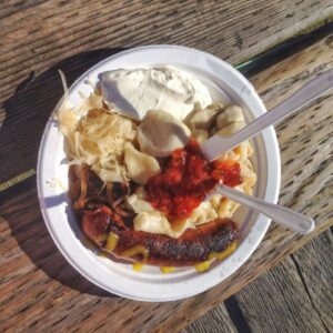 Pierogies at Granville Island Public Market in Vancouver