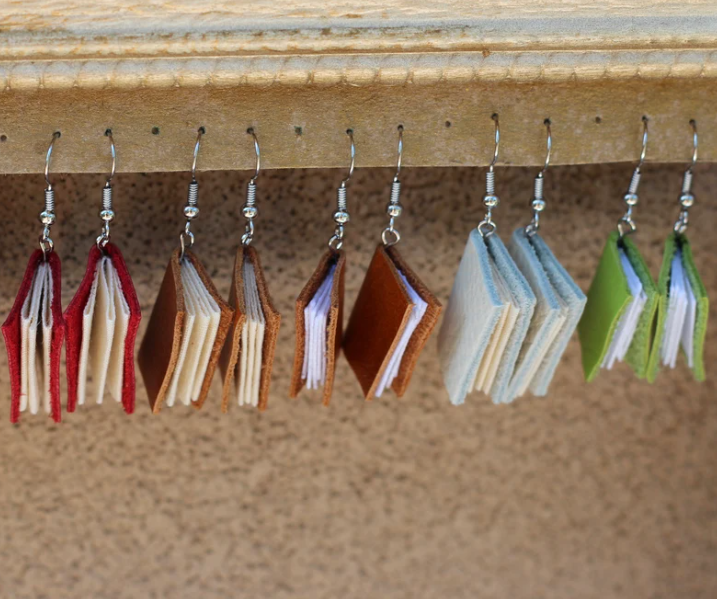 Book earrings by LittleSomethingsEtc