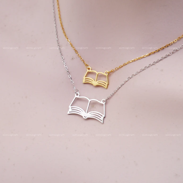Book necklaces by WittingCraft