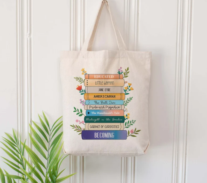 customizable book tote bag by TobeTote