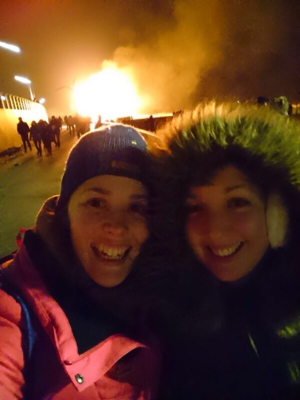 New Years Bonfires on Scheveningen Beach in Den Haag