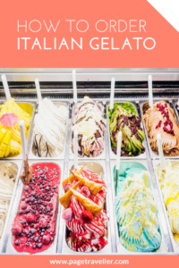 how to order italian gelato