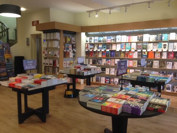 Bookshelves and Books in Waterstones Bookshop, Birmingham
