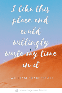 I like this place - William Shakespeare quote from As You Like It