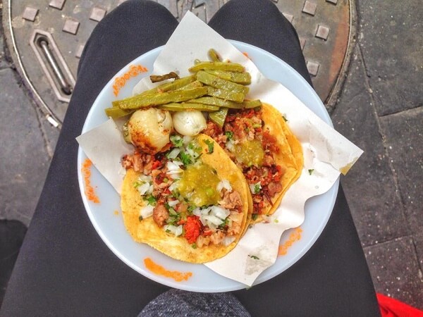 Street tacos in Mexico City