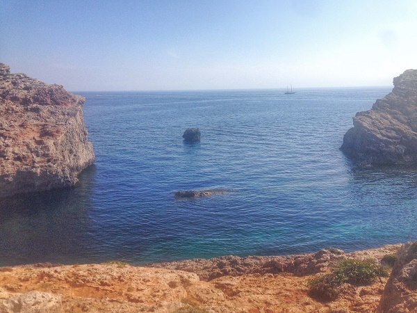 The rocks and coastline of Comino, Malta