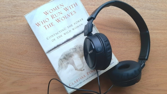 book and headphones blog title