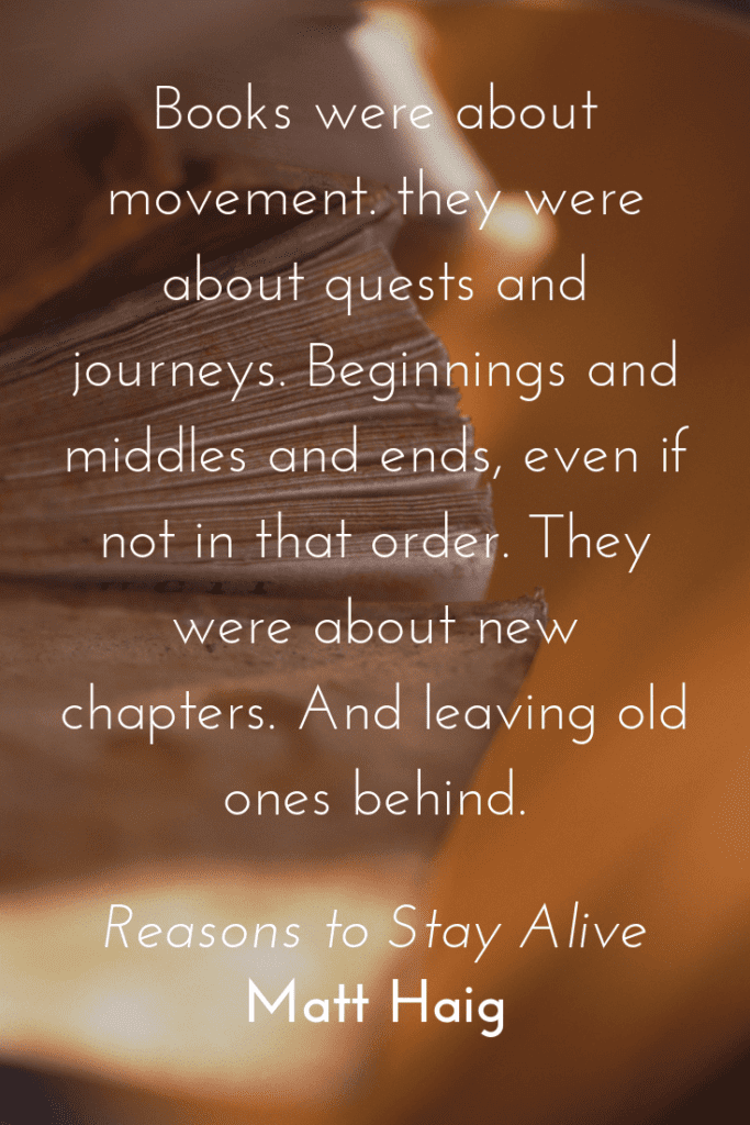 Reasons to Stay Alive by Matt Haig quote about mental health - books and depression