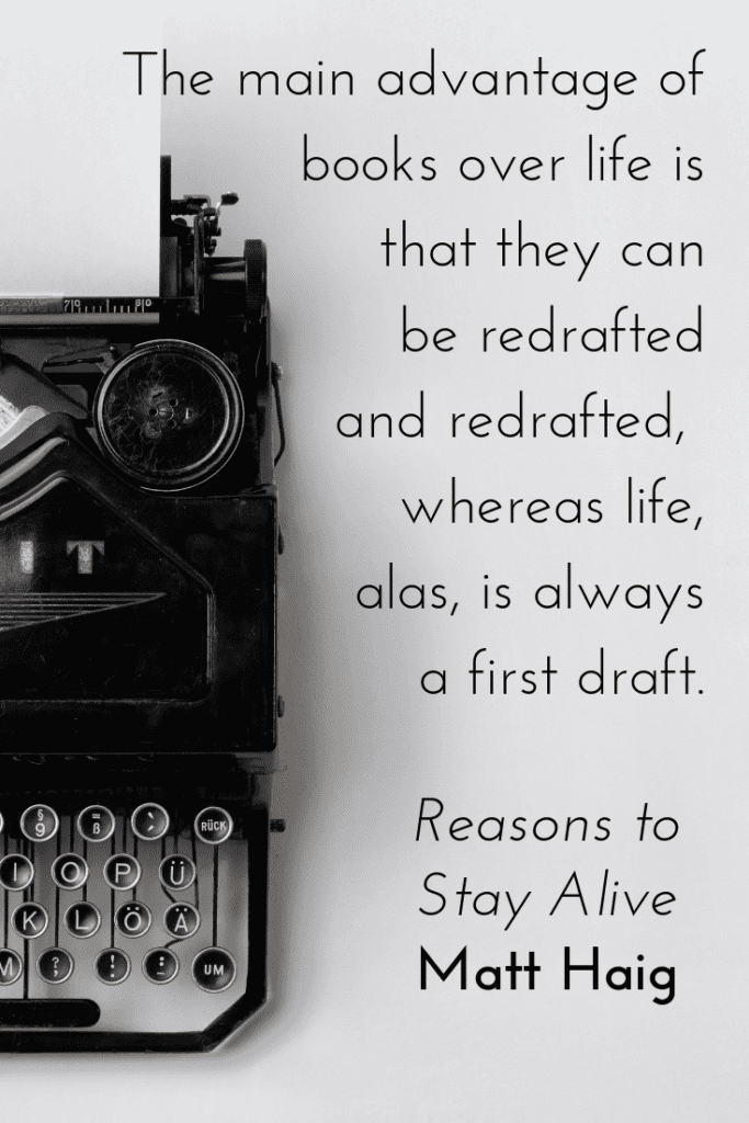 Reasons to Stay Alive by Matt Haig quote about mental health - books and redrafts