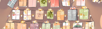 book advent calendar illustration