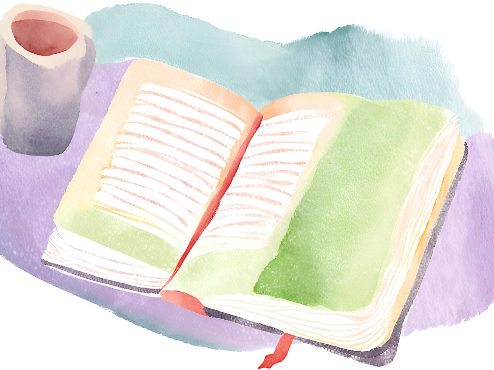 reading journal illustration