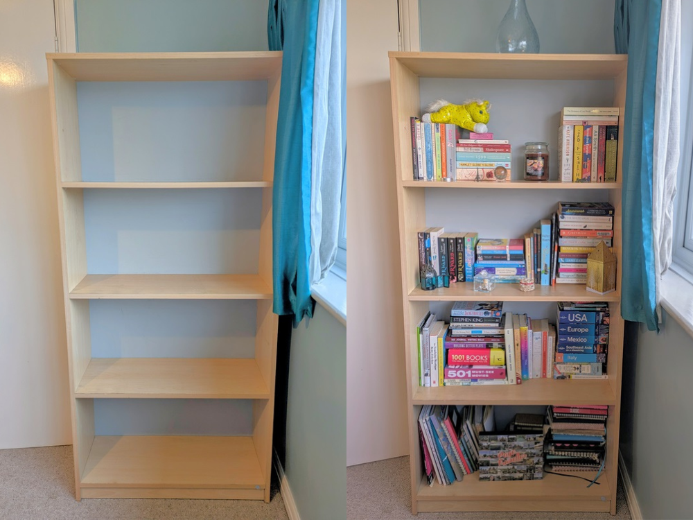 how to style a bookshelf