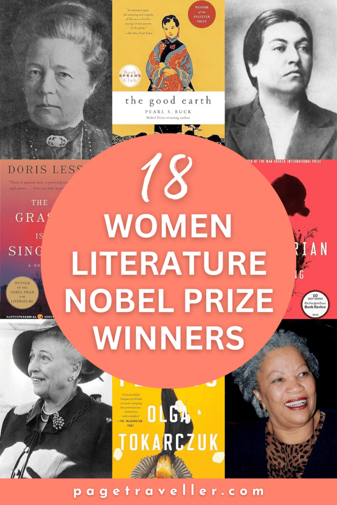 women literature nobel prize winners pin