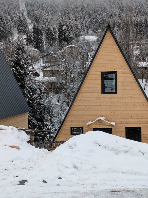 A-frame cabin accommodation in mestia