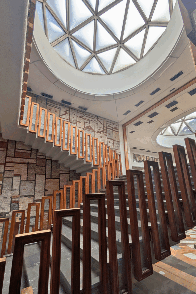 staircase in pristina library