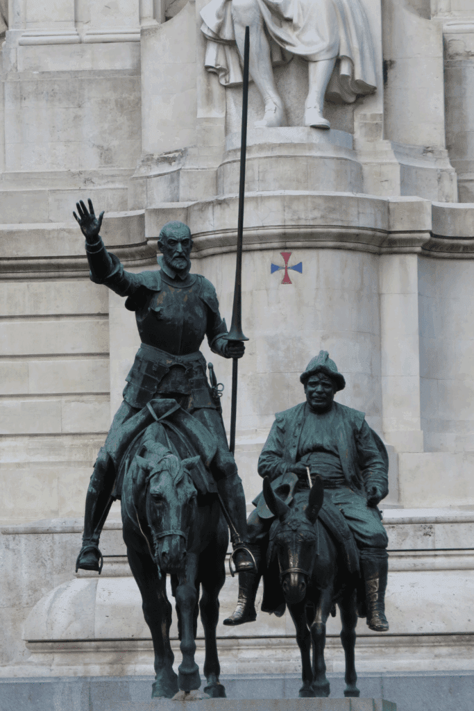 don quixote statue in madrid