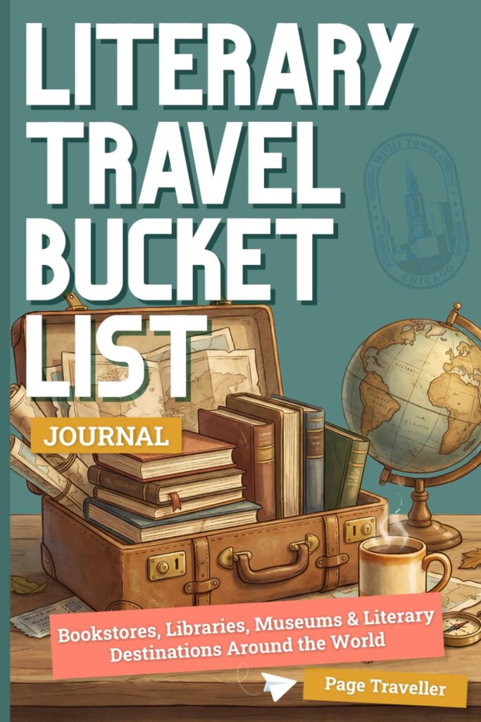 literary travel bucket list journal cover