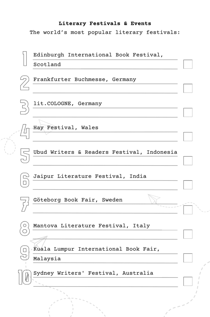 literary travel bucket list page