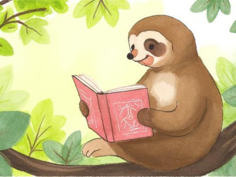 sloth reading costa rica books