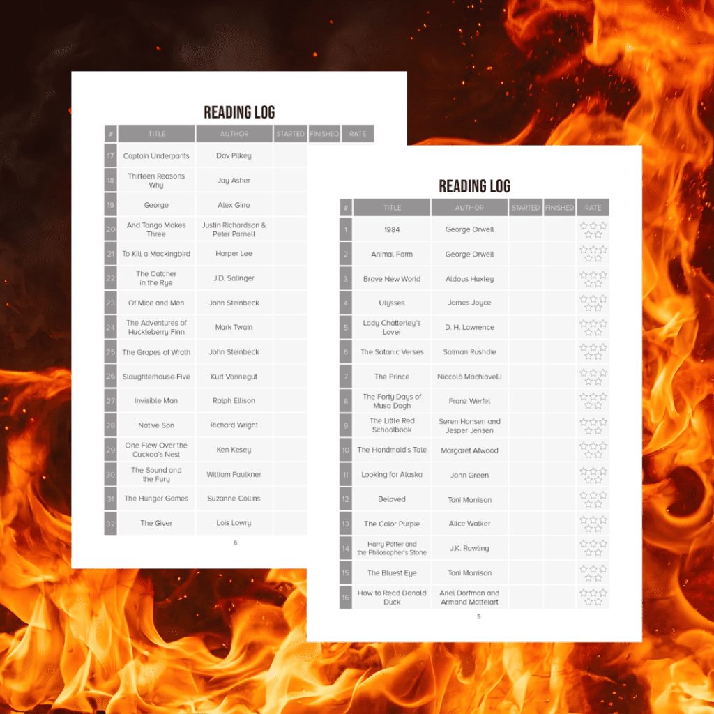 banned books list tracker