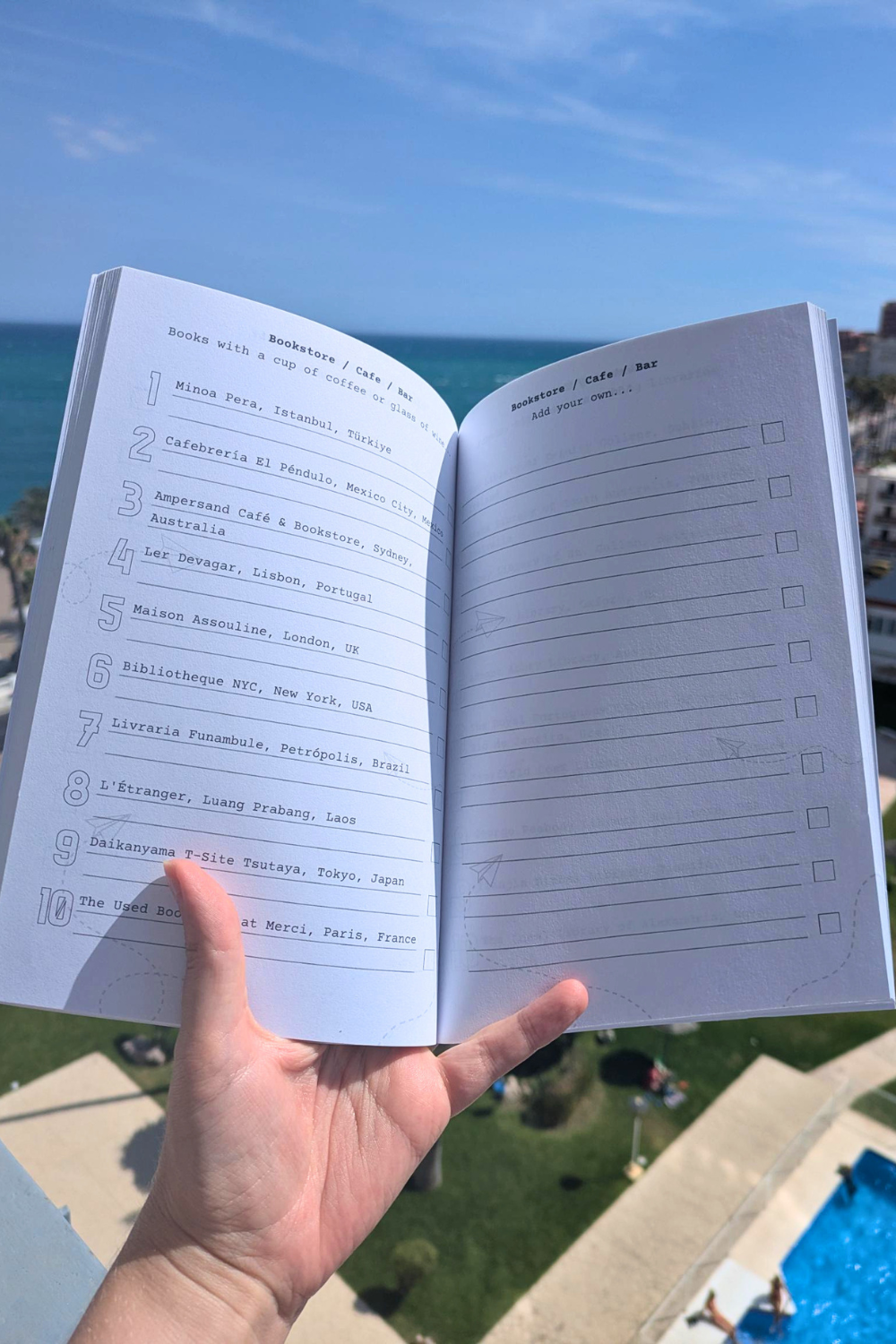 literary travel journal inside