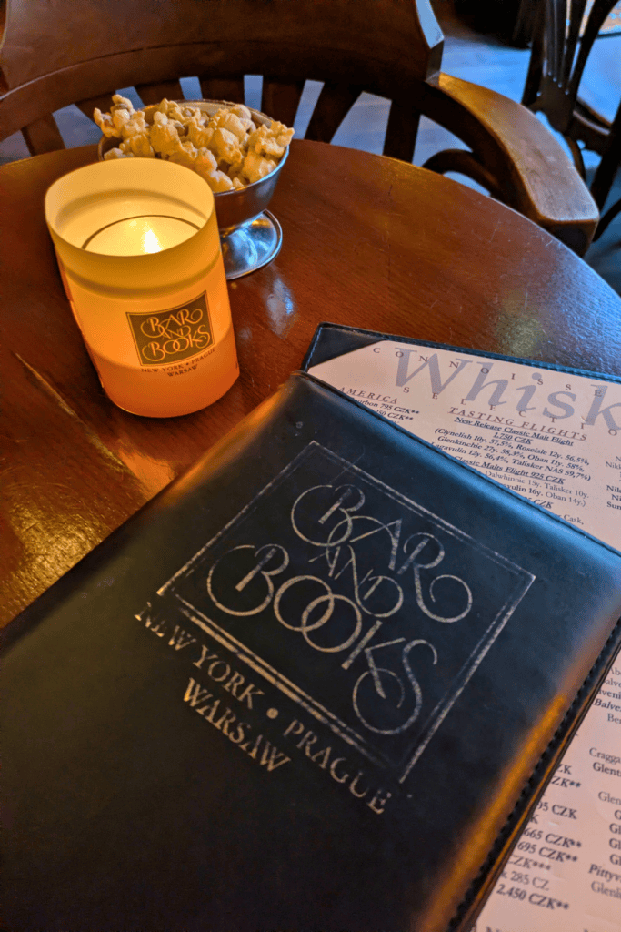 bar and books in prague